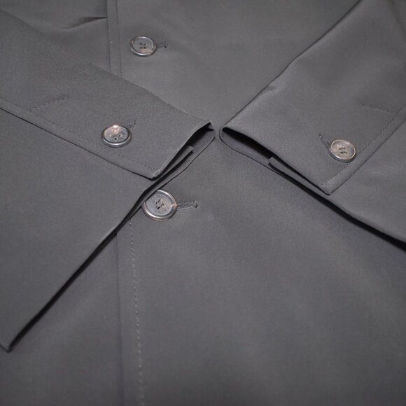 Prada Men’s Black Techno Stretch Trench Coat Size Large Lightweight Jacket - Picture 4 of 12